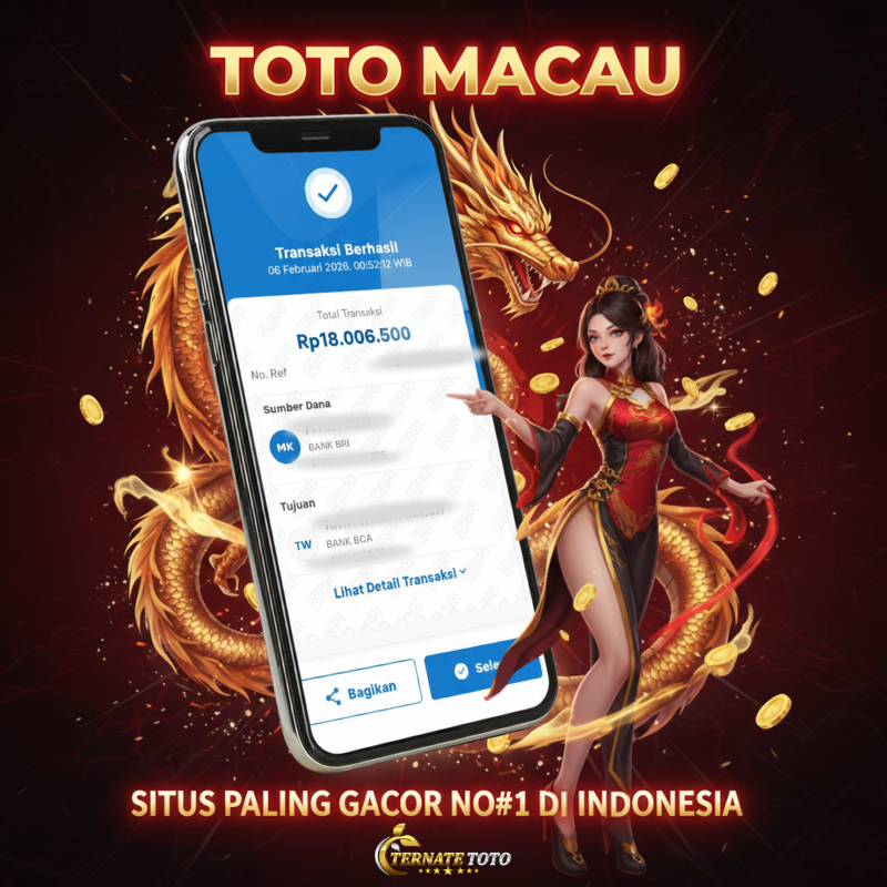 TERNATETOTO - JACKPOT TOGEL TOTOMACAU Rp. 18.000.000,-